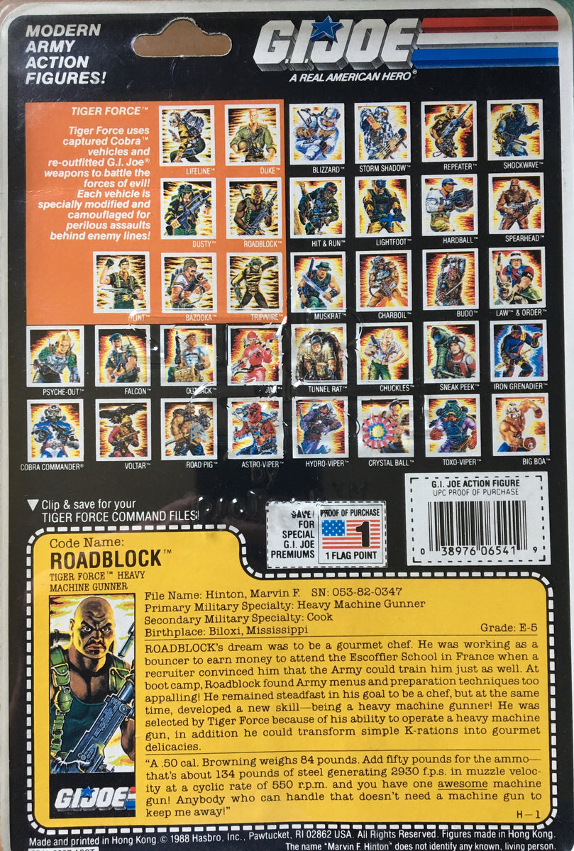 G.I. JOE - ROADBLOCK (TIGER FORCE) 1988 VINTAGE